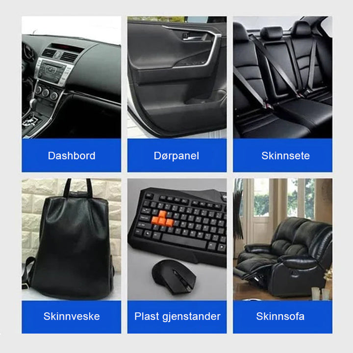 Bevar bilens verdi med dette bilinnredningsmiddelet for skinn og plastoverflater.
