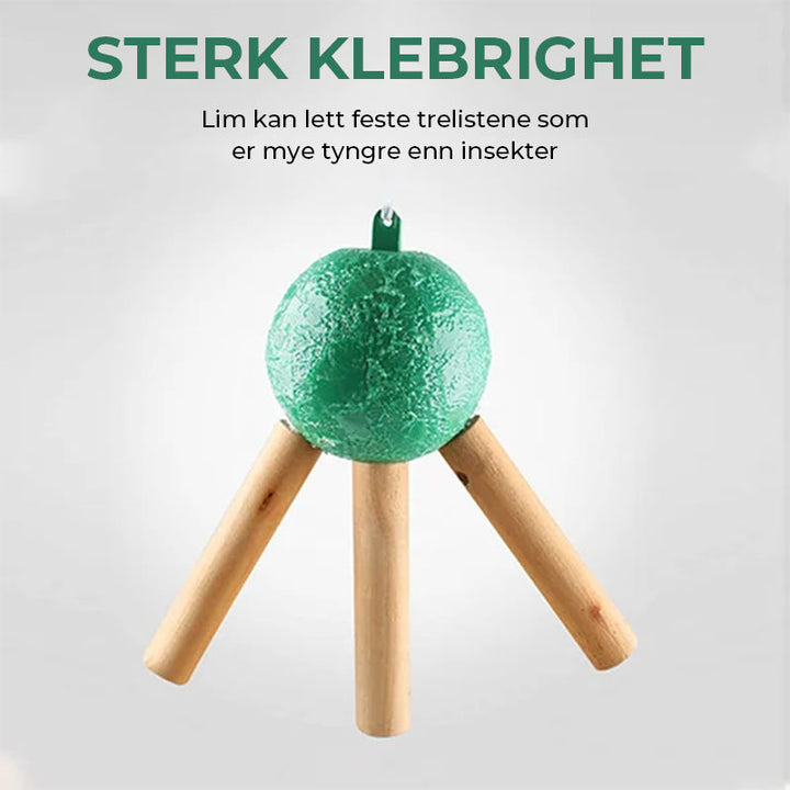 Utendørs klebrige feller for hagen. Beskytter planter mot fruktfluer og andre irriterende insekter.