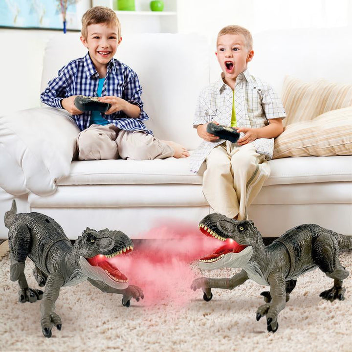 Realistisk dinosaur leketøy med vannspray, fjernkontroll for interaktiv lek.