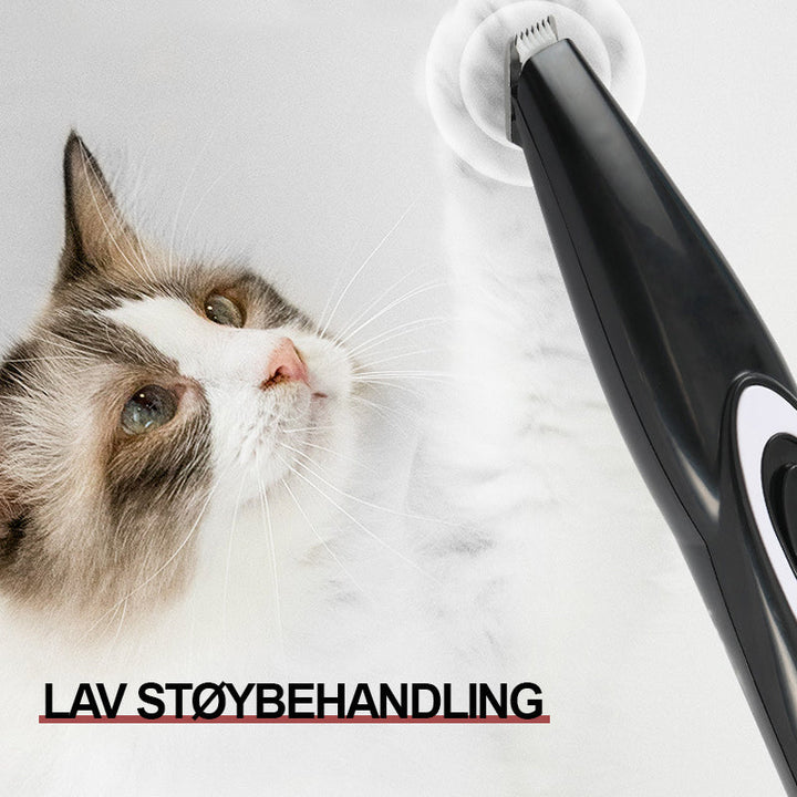 Mini kjæledyrtrimmer for rolig grooming, reduserer dyrets angst under stell.