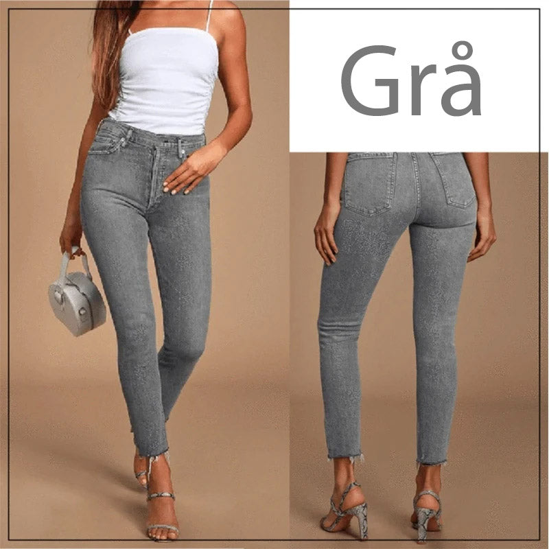 Trendy dame jeans leggings med stretch, slankende effekt og god passform for kvinner.