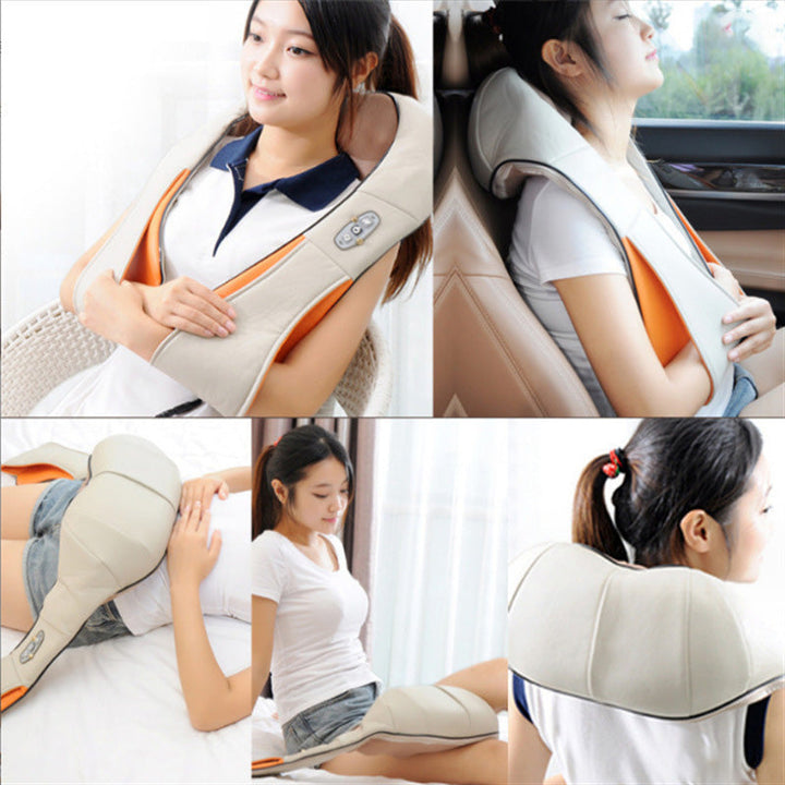 Komfortabelt massasjeapparat for nakke og skuldre, med varmeterapi. Ideell velvære-gave.