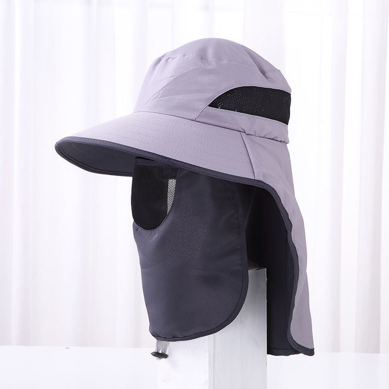 Unisex sammenleggbar solhatt med UV-beskyttelse, perfekt for sommer og utendørsaktiviteter.