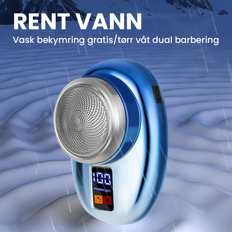 Liten bærbar barbermaskin, gir glatt hud. Essensiell for personlig pleie.