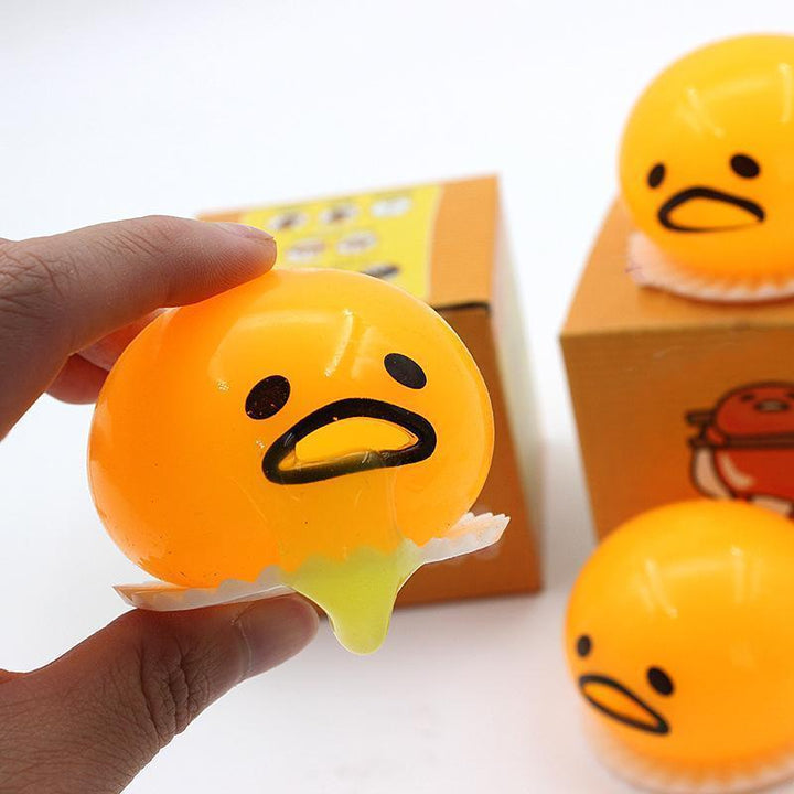 Eggeplomme stressball, en morsom og taktil leke. Ideell for stresslindring og en perfekt gaveidé.