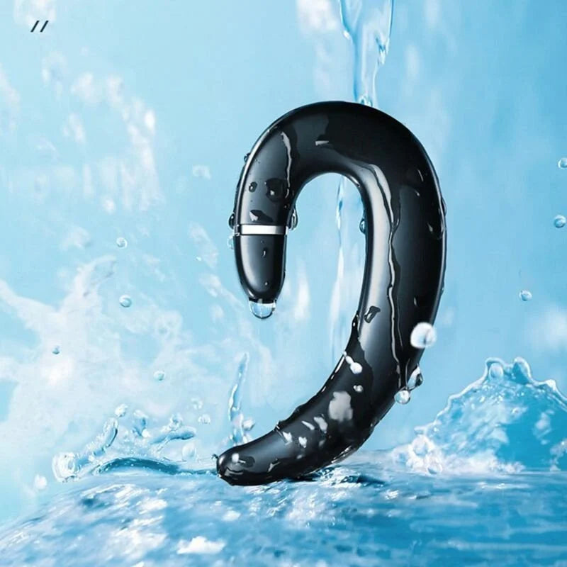 Åpne-øre beinkonduksjon hodetelefoner med Bluetooth, lar deg høre omgivelsene, perfekt for løping.
