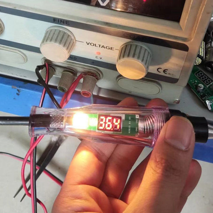 Feilsøk bilens elektriske system raskt med denne digitale 12V/24V kretstestpennen. Essensielt verktøy.