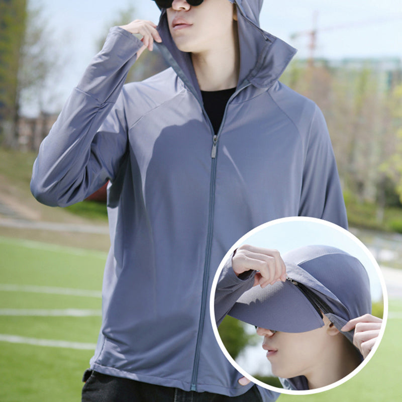 Lett unisex UV-jakke for solbeskyttelse om sommeren. Ideell for utendørsaktiviteter og sport.