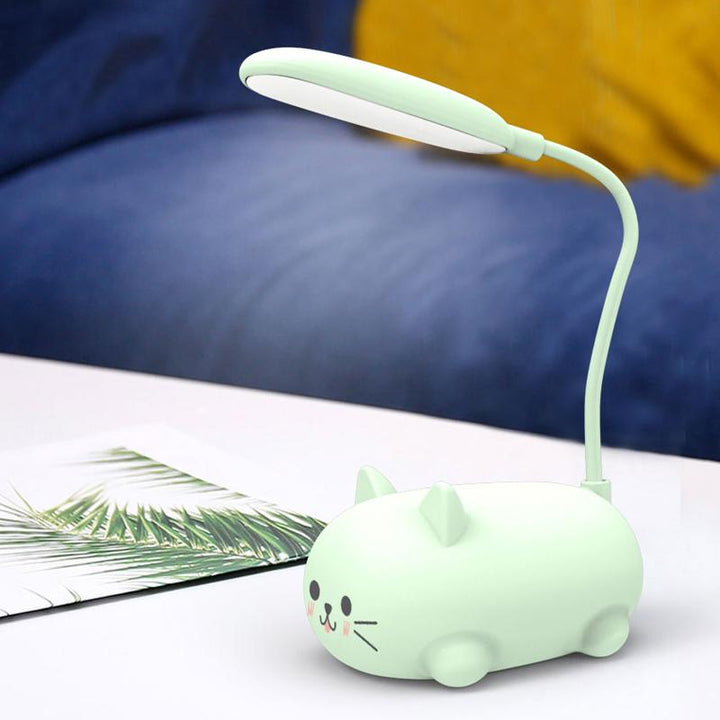 Gavetips: Fleksibel LED-bordlampe med søt katt, oppladbar og sjarmerende for barn.