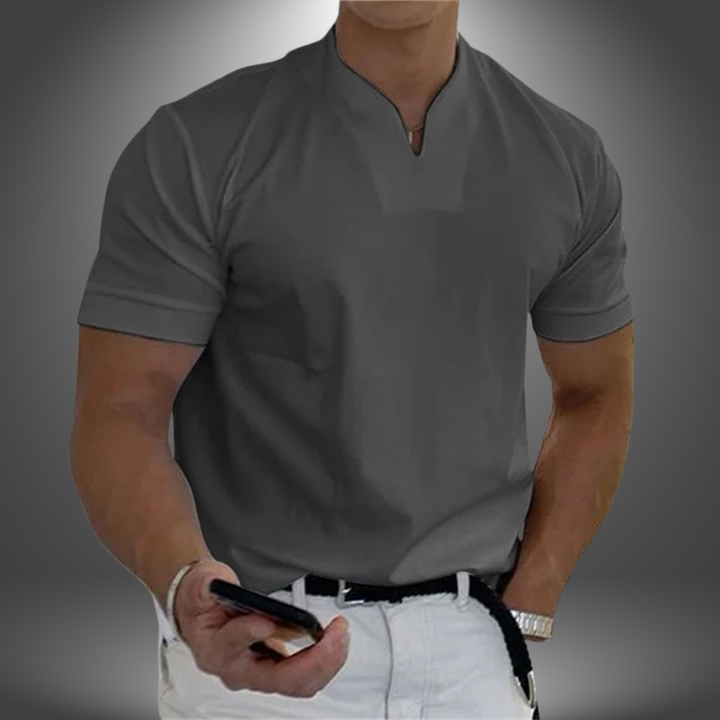 Moderne menns casual skjorte, pustende og komfortabel, ideell for en stilfull sommerlook.