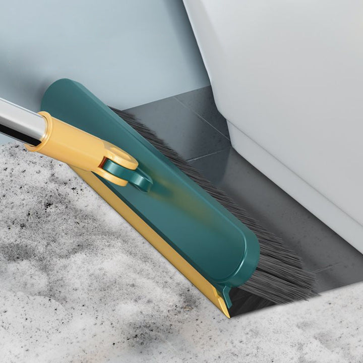 Ergonomisk gulvskrubbebørste med langt skaft og 2-i-1 funksjon. Rengjør gulv grundig og raskt.