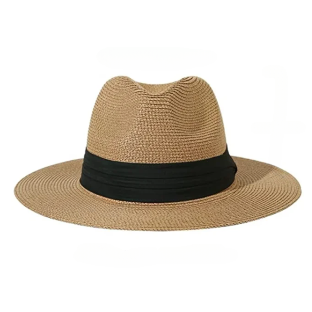 Herre Panama solhatt i naturfarget strå. En tidløs og komfortabel sommerhatt for beskyttelse mot solen.