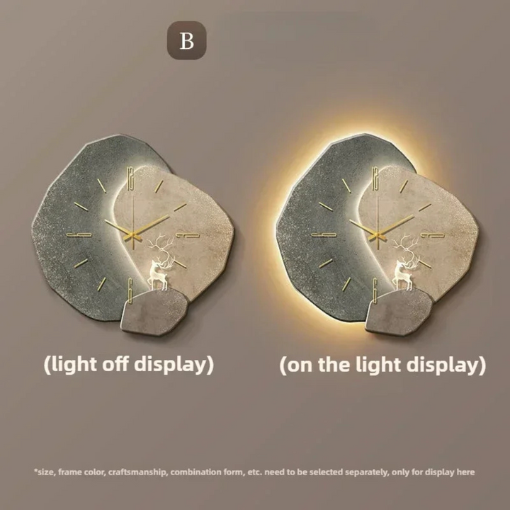Smart LED veggklokke med dimbar lysstyrke og enkel installasjon. Perfekt for en moderne, teknologisk hjemmeinnredning.