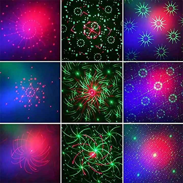 Strålende fargerikt laserlys og LED-effekter. Perfekt som festlys, discolys eller hage dekorasjon.