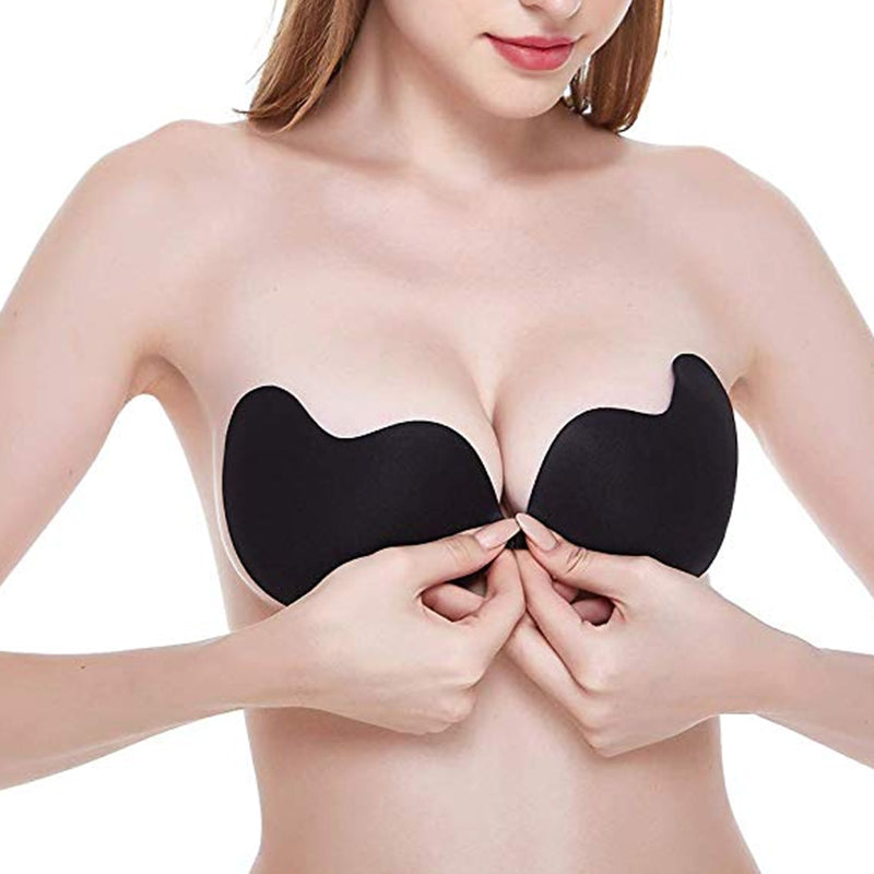 Usynlig selvklebende push up BH for kvinner, gir perfekt løft uten stropper.