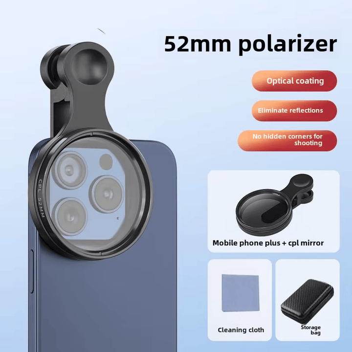 Bildeforbedring: Polariseringsfilter for mobilfotografering, økt kontrast og levende farger på smarttelefonen.