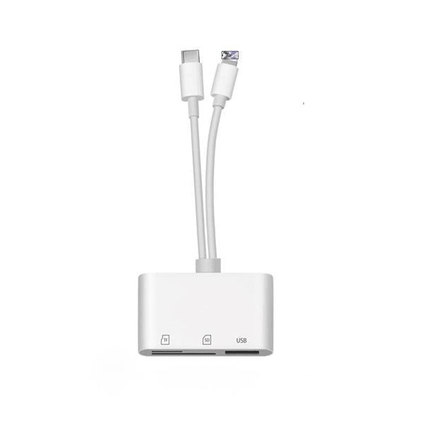 Praktisk USB-C kortleser for Android, iPhone og iPad. Høyhastighets leser for SD- og TF-kort.
