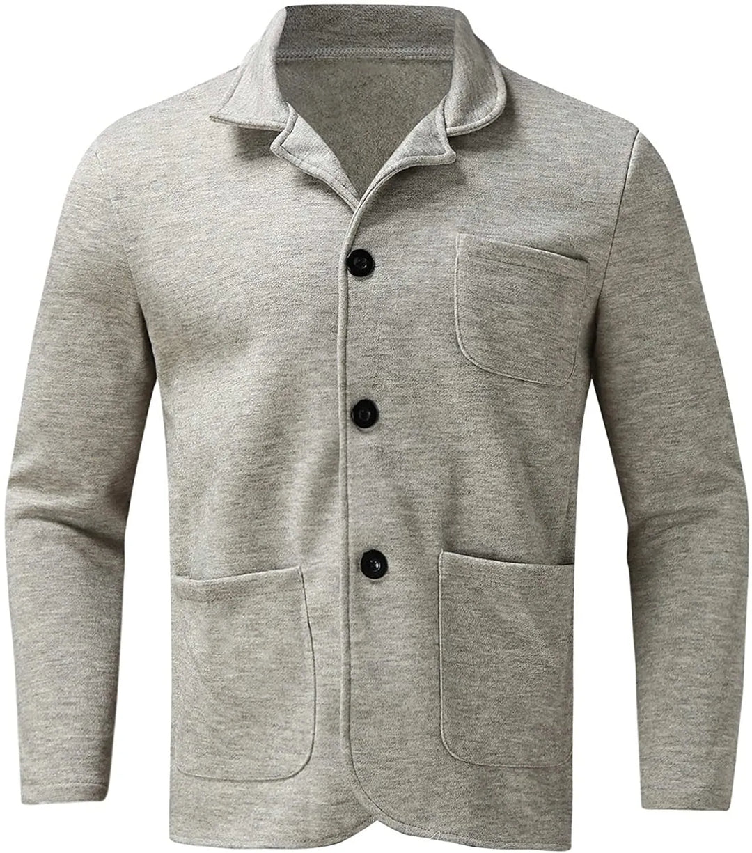 Ensfarget herre casual blazer, stilfull og komfortabel for jobb, fest og fritid, perfekt for menn.