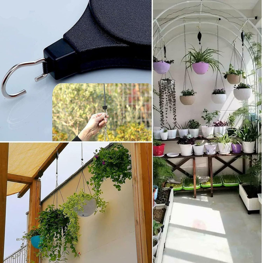 Hengeplante-krok med justerbar lengde for optimal plassering og pleie i hagen eller på balkongen.