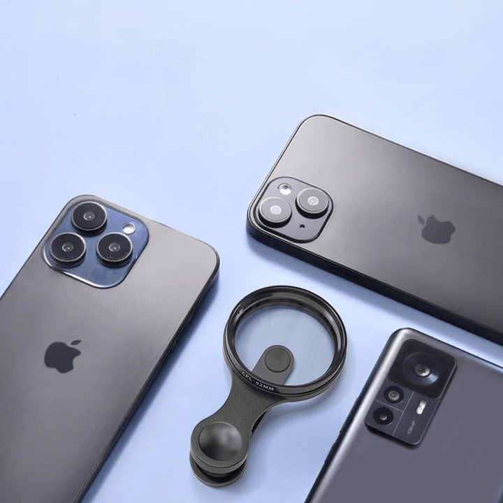Mobiltelefon polariseringsfilter for skarpere bilder, forbedret farge og kontrast i dine mobilbilder.