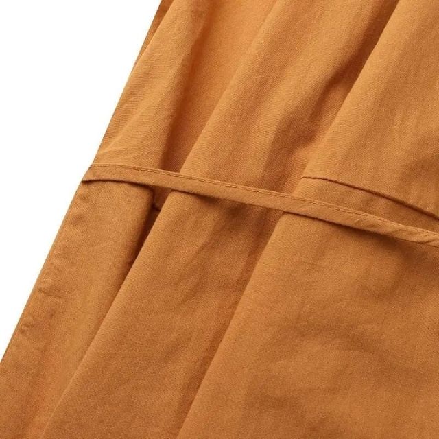 Komfortabel og elegant skjortekjole i bomull/lin. Perfekt for dame, sommer, fritid og hverdag.