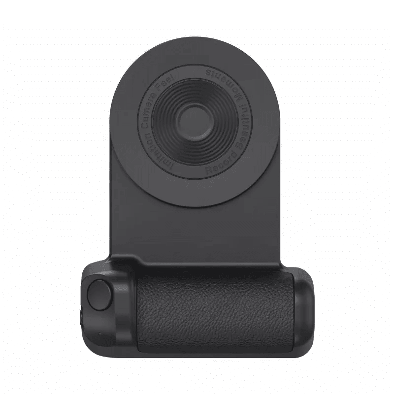 Kamerahåndtak for videoopptak med smarttelefon, stabilt magnetisk grep og Bluetooth-utløser.
