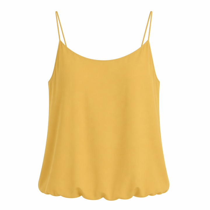 Moderne dame camisole med dyp U-hals og justerbare spagettistropper, perfekt for mote.