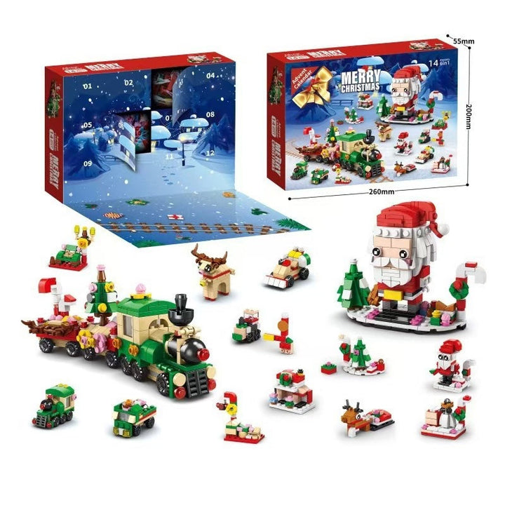 Adventskalender byggeklosser som skaper julestemning og stimulerer kreativ lek hos barn.