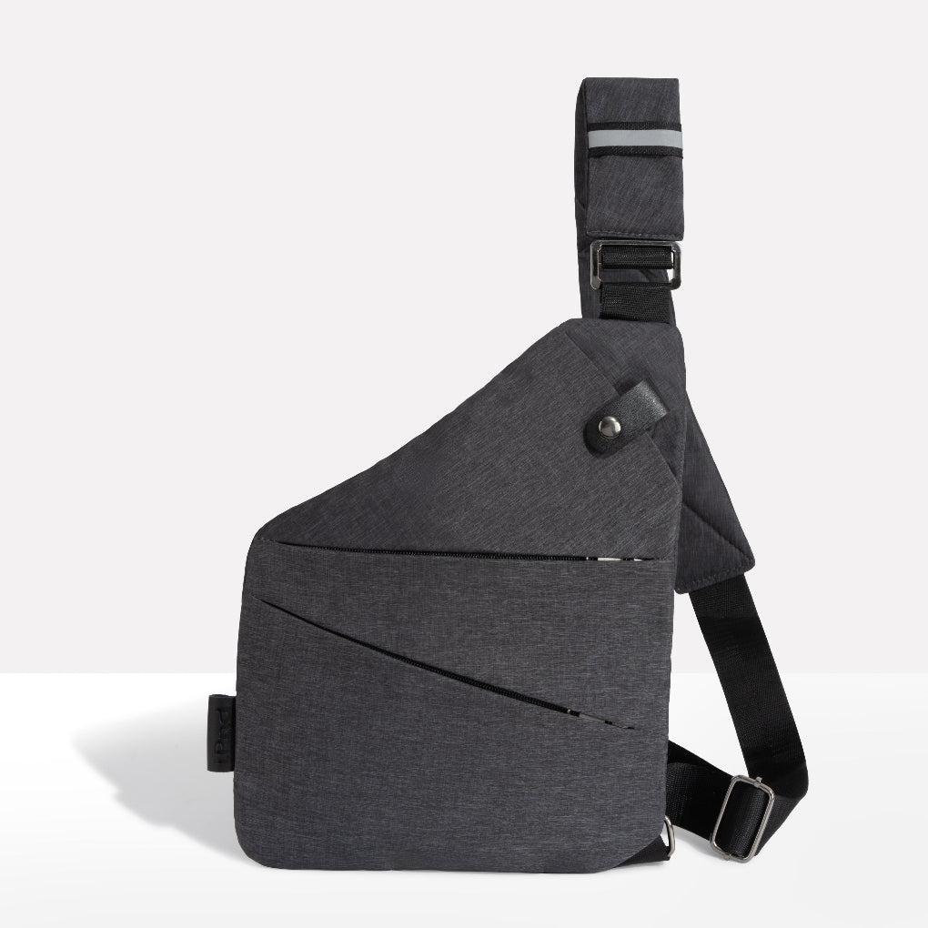 Tyverisikker crossbody veske med RFID-blokkering for trygg oppbevaring på reise og dagsturer.