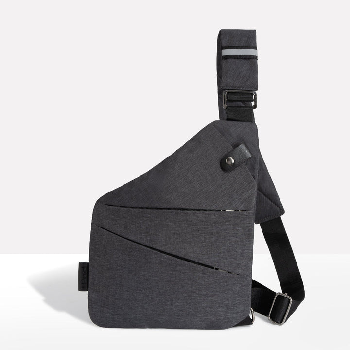 Tyverisikker crossbody veske med RFID-blokkering for trygg oppbevaring på reise og dagsturer.