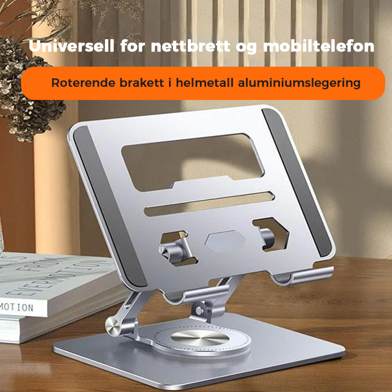 Aluminium bærbar stativ med kjølefunksjon, roterende og justerbar for bedre luftstrøm.