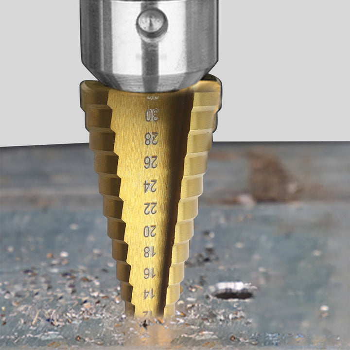 Presisjons HSS borresett (6 deler) med pagodebor og sagtannbor for metall, tre, plastboring.