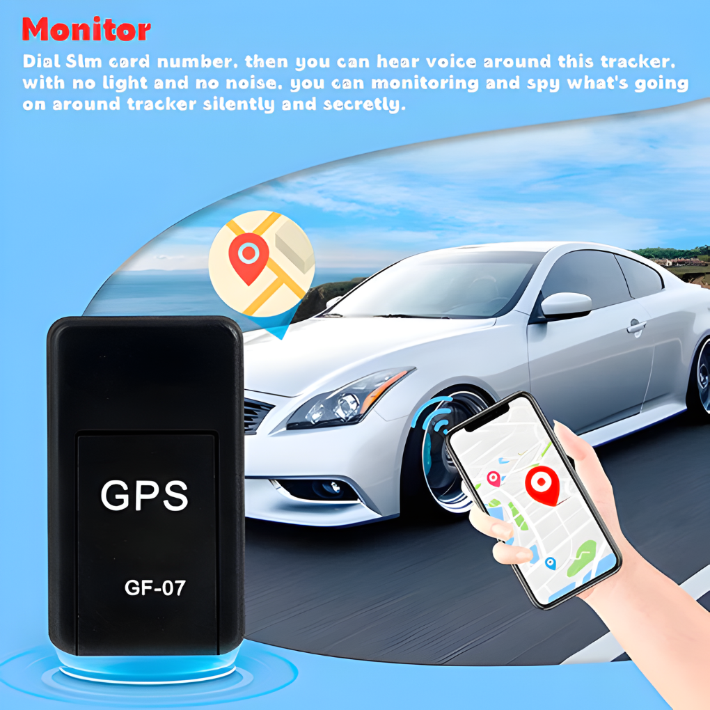 Miniatyr svart GPS-sporer for eiendeler, gir sikkerhet og nøyaktig sporing av verdisaker med mobilapp.