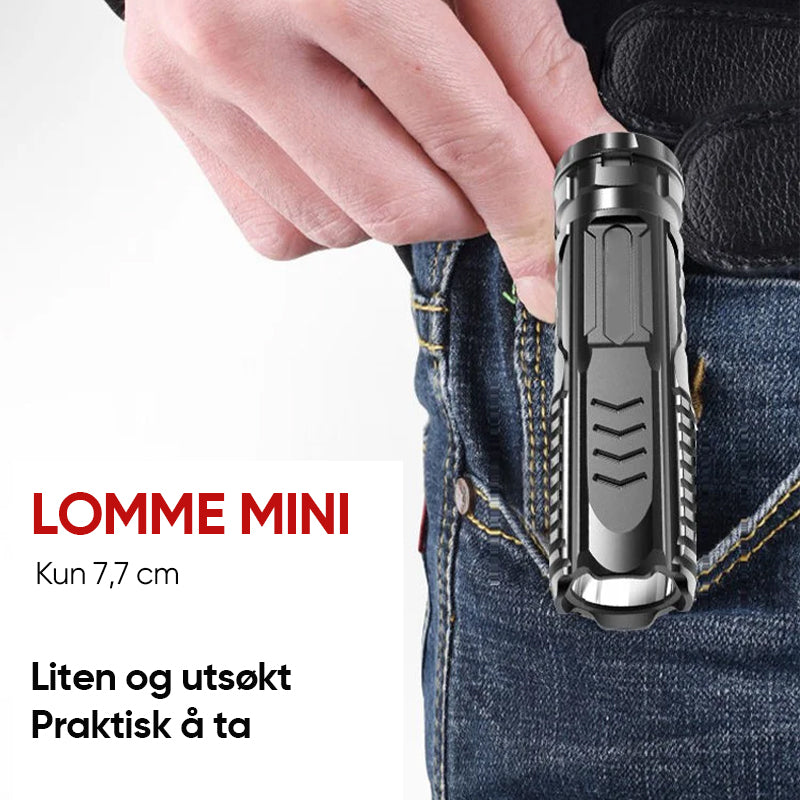 Vanntett taktisk LED-lommelykt, uunnværlig turutstyr for camping, fotturer og sikkerhet i mørket med sterkt lys.