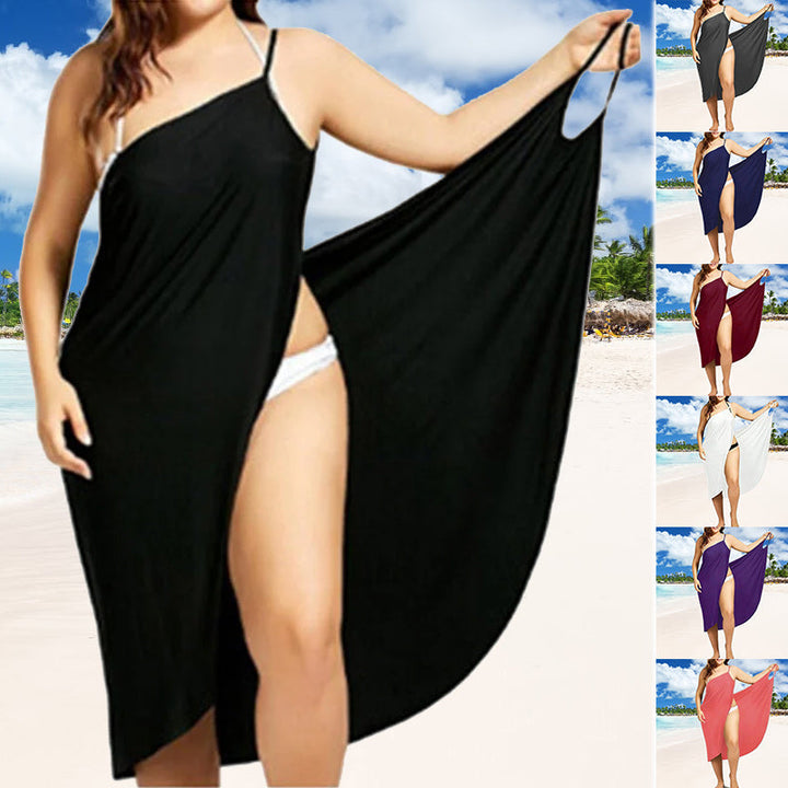 Hvit elegant strandkjole, perfekt for kvinner som cover-up på solfylte feriedager. Lett og behagelig.