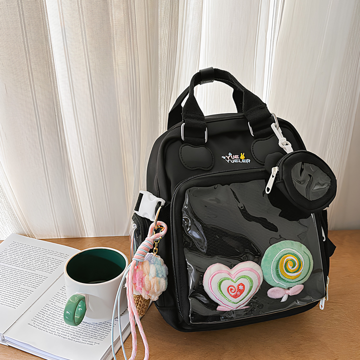 Trendy skolesekk designet for jenter, perfekt for ungdom og studenter. Stor og praktisk ryggsekk.