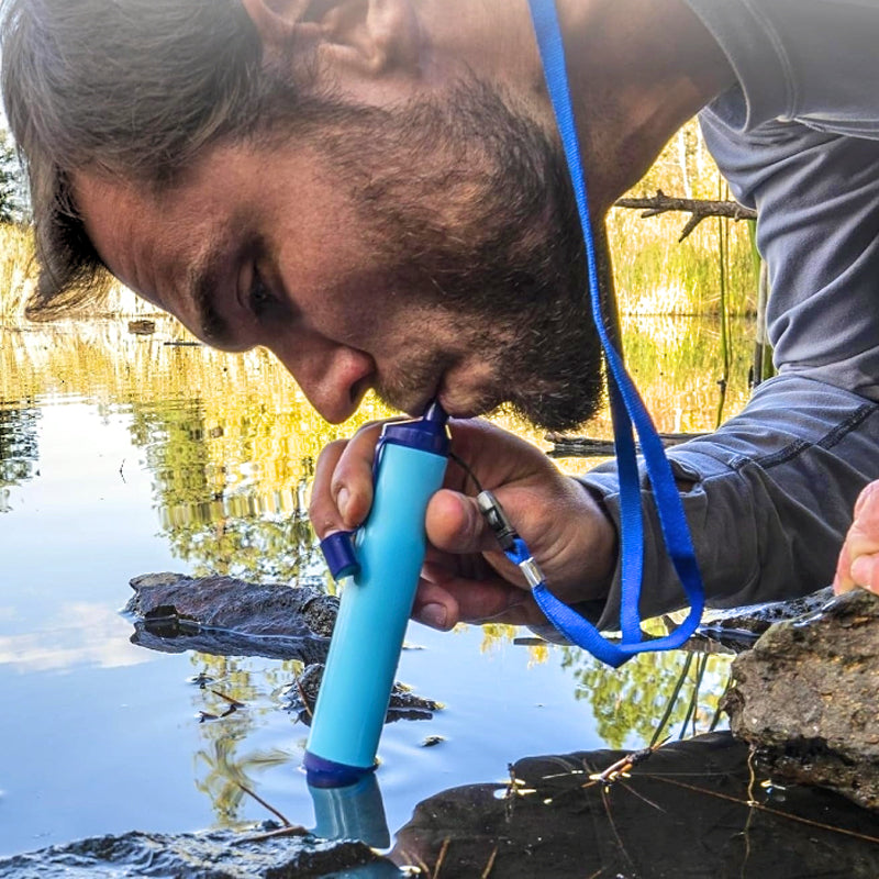 Allsidig vannrenser for fotturer, camping og nødsituasjoner. Gir trygt drikkevann overalt.