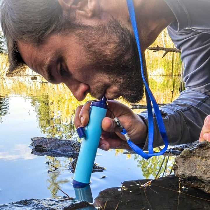 Allsidig vannrenser for fotturer, camping og nødsituasjoner. Gir trygt drikkevann overalt.