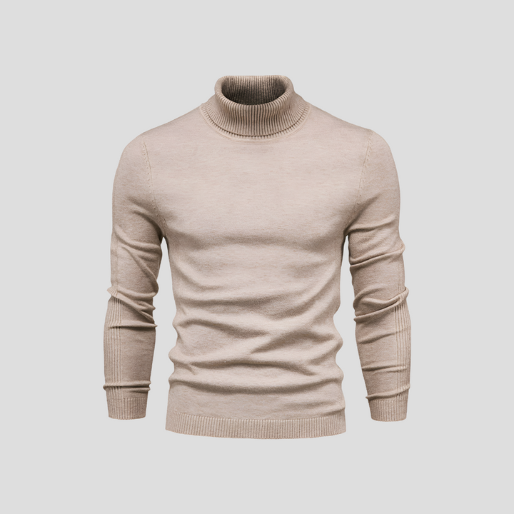 Elegant bomullsgenser for menn, langermet med polokrage, ideell for en stilfull garderobe.