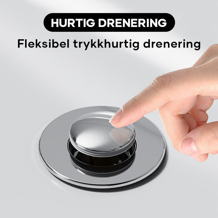 Rengjøringsverktøy: Pop-up avløpsfilter som effektivt fanger hår i dusj og vask.