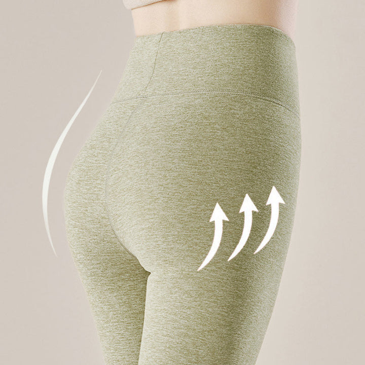 Behagelige svarte dameleggings, tykke og foret for optimal vintervarme.