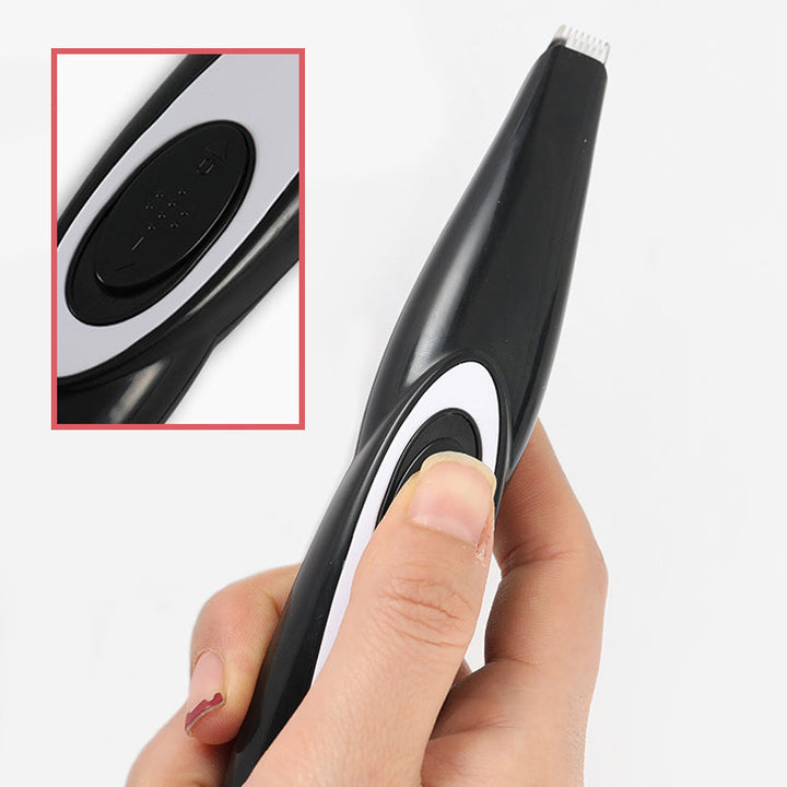 Trådløs, oppladbar mini hårtrimmer for enkel og effektiv pelspleie av kjæledyr.