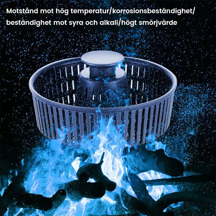 Kjøkkenvask filter med integrert silfunksjon. Effektivt mot lukt og matrester.