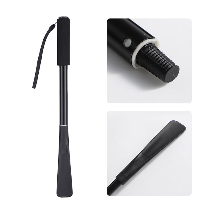 Elegant teleskopisk skohorn i metall med ergonomisk langt håndtak. Gir komfort og enkel påkledning.