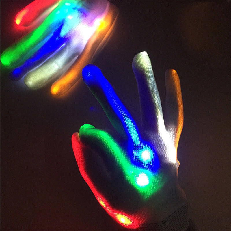 Morsomme lysende LED-hansker for barn. Perfekt for lek, dans & kreative kostymer i mørket.
