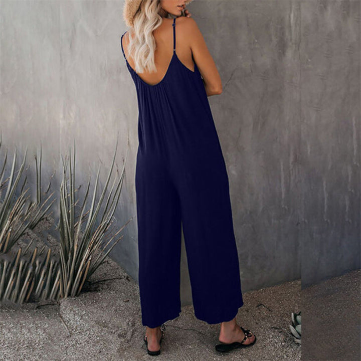 Allsidig cami jumpsuit for kvinner med løs passform, perfekt for hverdagsbruk og fest.