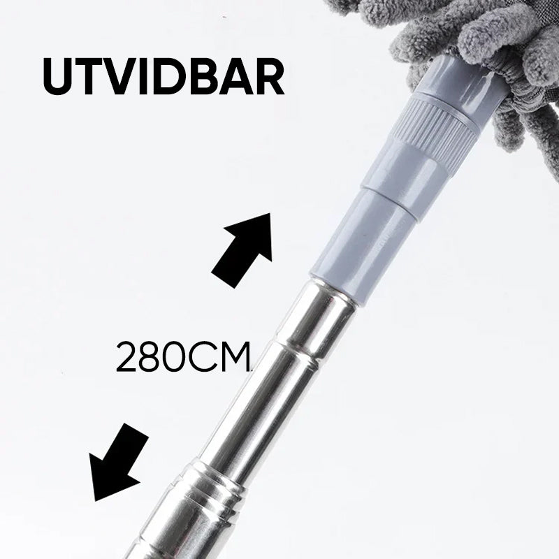 Fleksibel Uttrekkbar Mikrofiber Støvkost for enkel og grundig rengjøring av hjemmet.