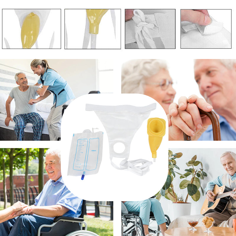 Universell bærbar urinposesamler, designet for diskret personlig hygiene for både menn og kvinner.