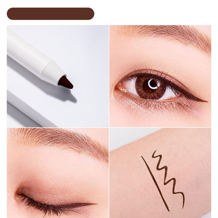 Svart og brun hurtigtørkende vanntett eyeliner. Langvarig presisjon for dame-sminke og definerte øyne.