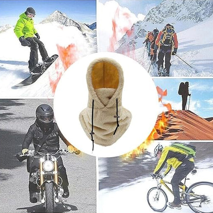 Sherpa skimaske med integrert hette. Ultimativ beskyttelse og komfort for vintersport.
